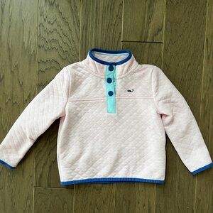 Kids Pink Quilted Pullover